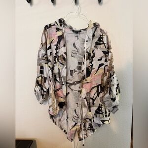 Charlie B Linen Hooded Duster • size large